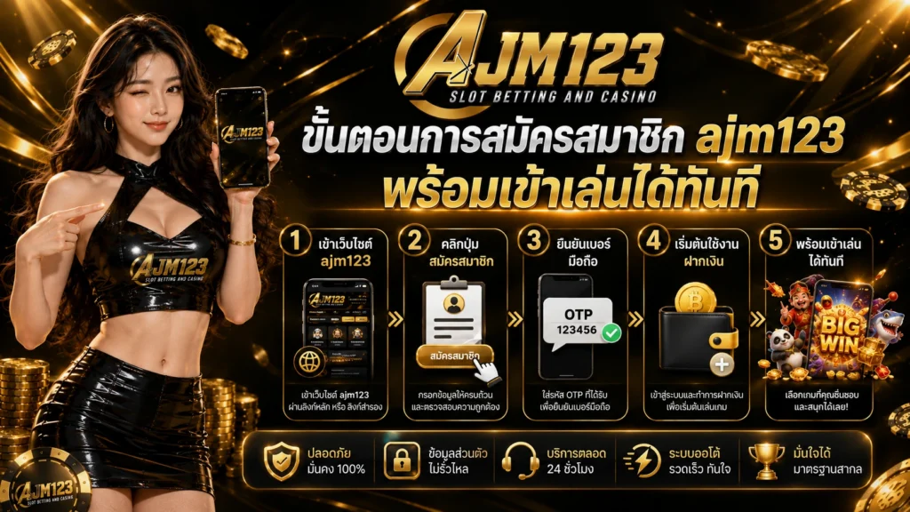ajm123 ขั้นตอนการสมัครสมาชิก